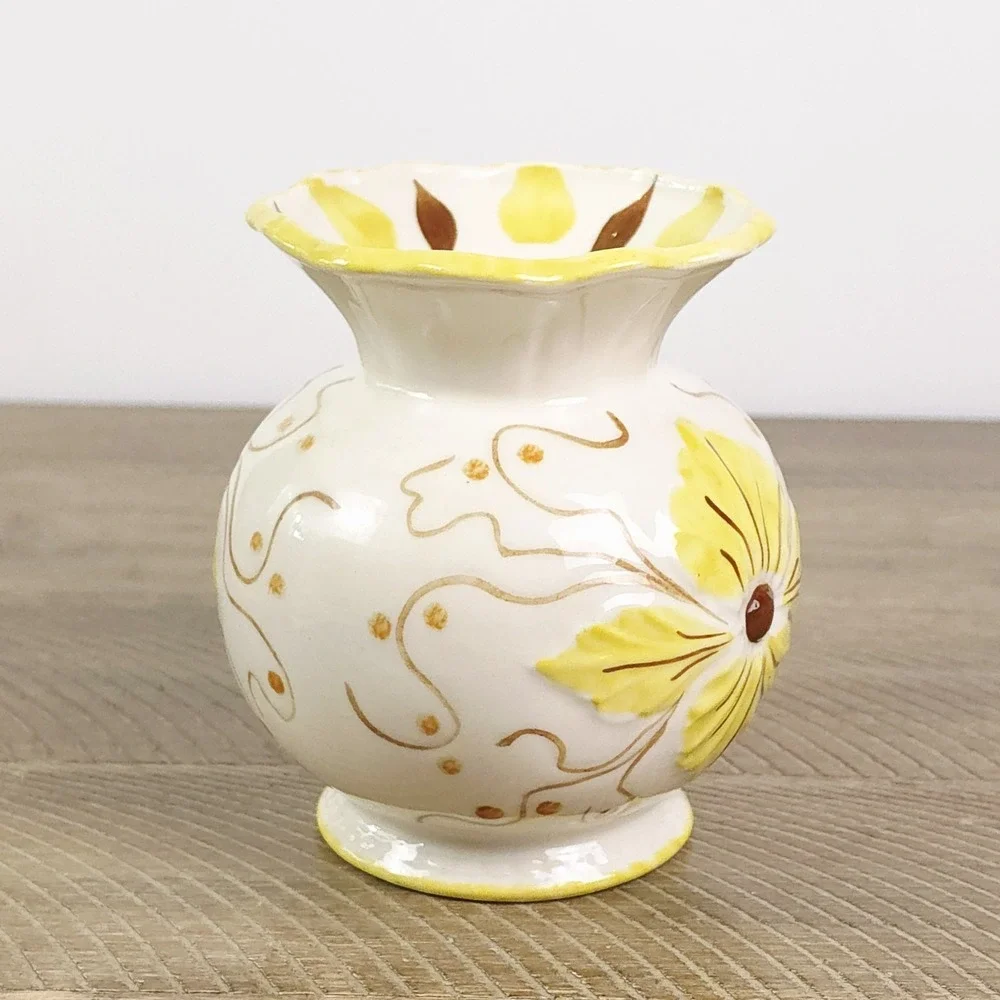 Blue Ridge Southern Potteries Vase Floral Signed
